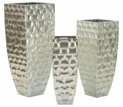 Set di 3 vasi Cavatore, 38x38 h91 cm,<Dmora Online