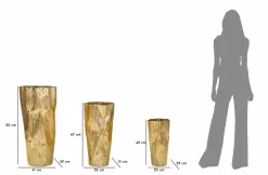 Set di 3 vasi Frentano, 41x39 h83 cm,<Dmora Fashion