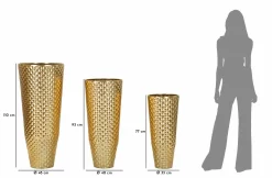 Set di 3 vasi Manara, 48x48 h110 cm,<Dmora Store