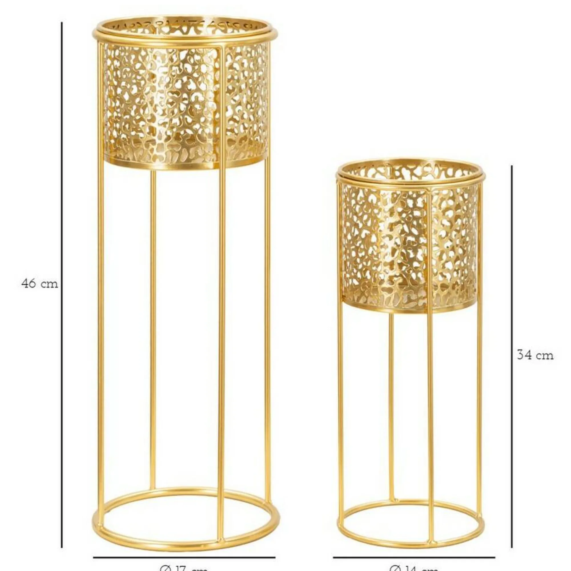 Set di 2 vasi Robert, , 17x17 h46 cm<Dmora Hot