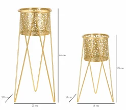 Set di 2 vasi Robert, , 21x20 h46 cm<Dmora Cheap