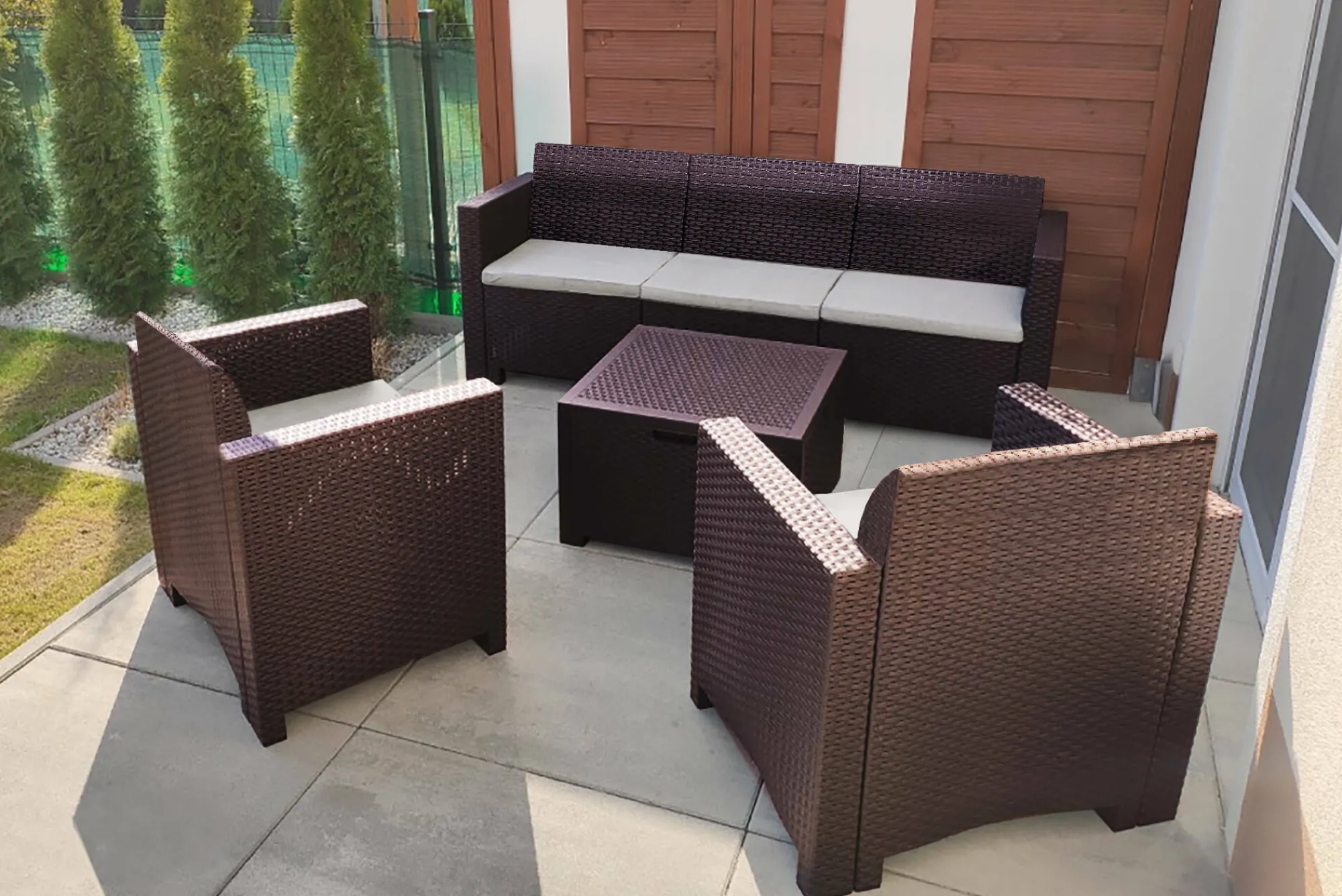Set salotto da esterno Admiral, 100% Made in Italy,<Dmora Hot