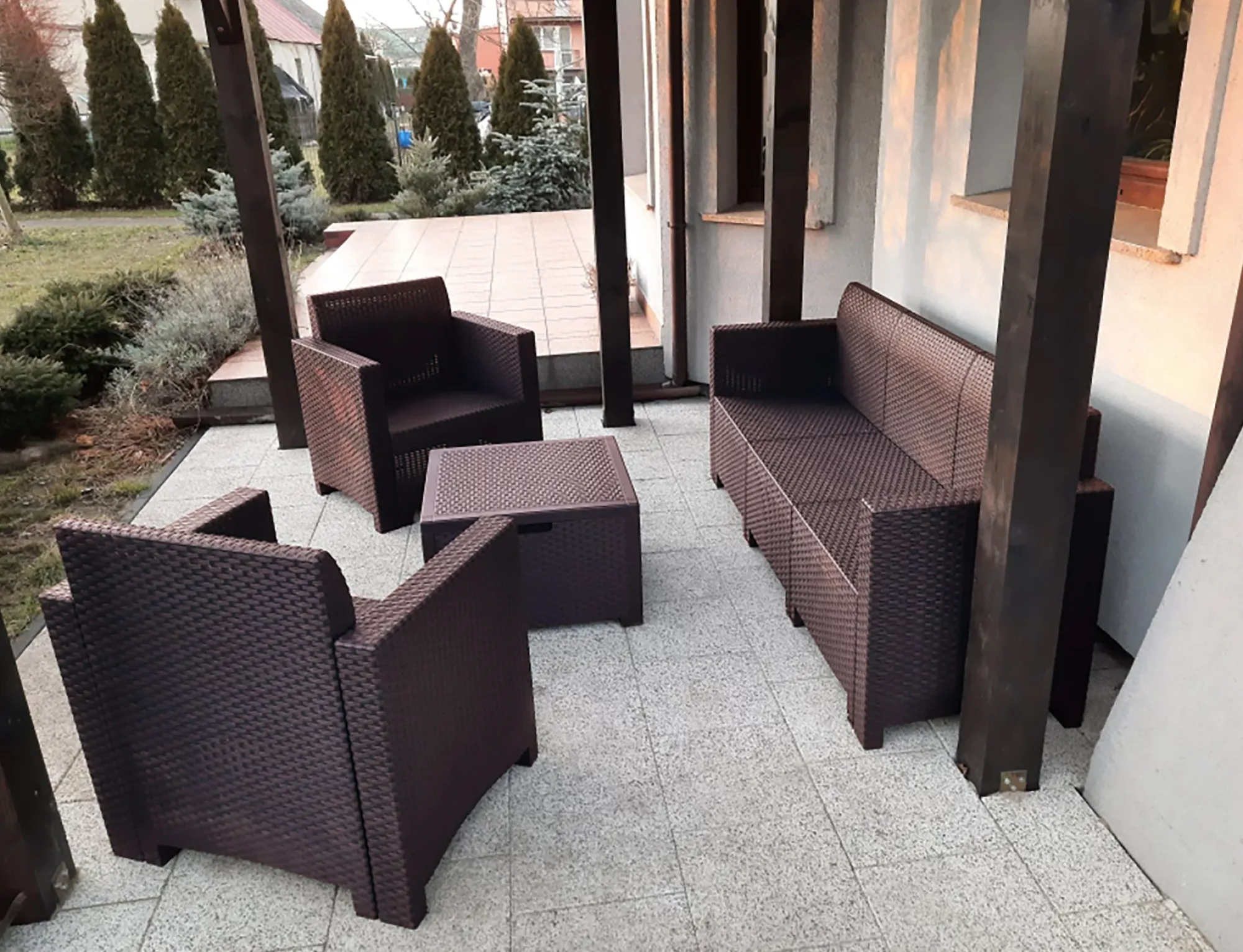 Set salotto da esterno Admiral, 100% Made in Italy,<Dmora Hot