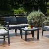 Set salotto da esterno Agnelo, 100% Made in Italy,<Dmora Cheap