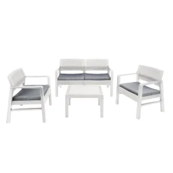 Set salotto da esterno Agnelo, 100% Made in Italy,<Dmora Cheap