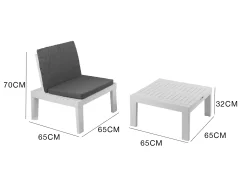 Set salotto da esterno Aixela, 100% Made in Italy,<Dmora Hot
