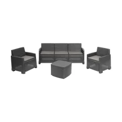 Set salotto da esterno Akay, 100% Made in Italy,<Dmora New