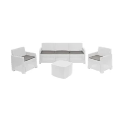 Set salotto da esterno Akay, 100% Made in Italy,<Dmora Shop
