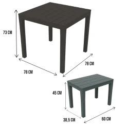 Set salotto da esterno Alambico, 100% Made in Italy,<Dmora Best