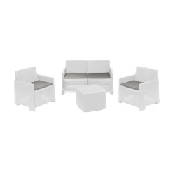 Set salotto da esterno Amer, 100% Made in Italy,<Dmora Clearance
