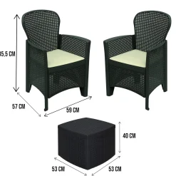 Set salotto da esterno Anny, 100% Made in Italy,<Dmora Store