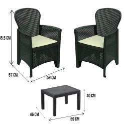 Set salotto da esterno Aneta, 100% Made in Italy,<Dmora Flash Sale
