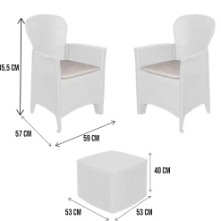 Set salotto da esterno Anny, 100% Made in Italy,<Dmora Hot