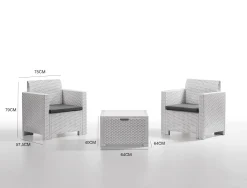 Set salotto da esterno Apis, 100% Made in Italy,<Dmora New
