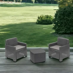 Set salotto da esterno Ari, 100% Made in Italy,<Dmora New