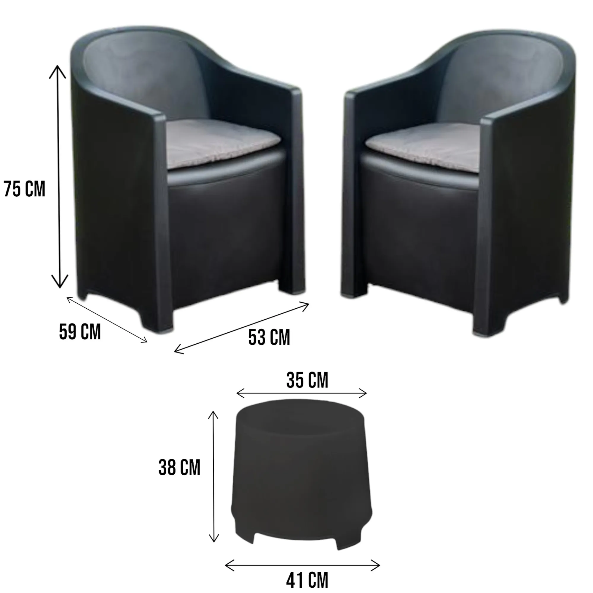 Set salotto da esterno Artax, 100% Made in Italy,<Dmora Sale