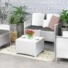 Set salotto da esterno Asiak, 100% Made in Italy,<Dmora Clearance