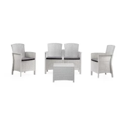 Set salotto da esterno Asiak, 100% Made in Italy,<Dmora Clearance