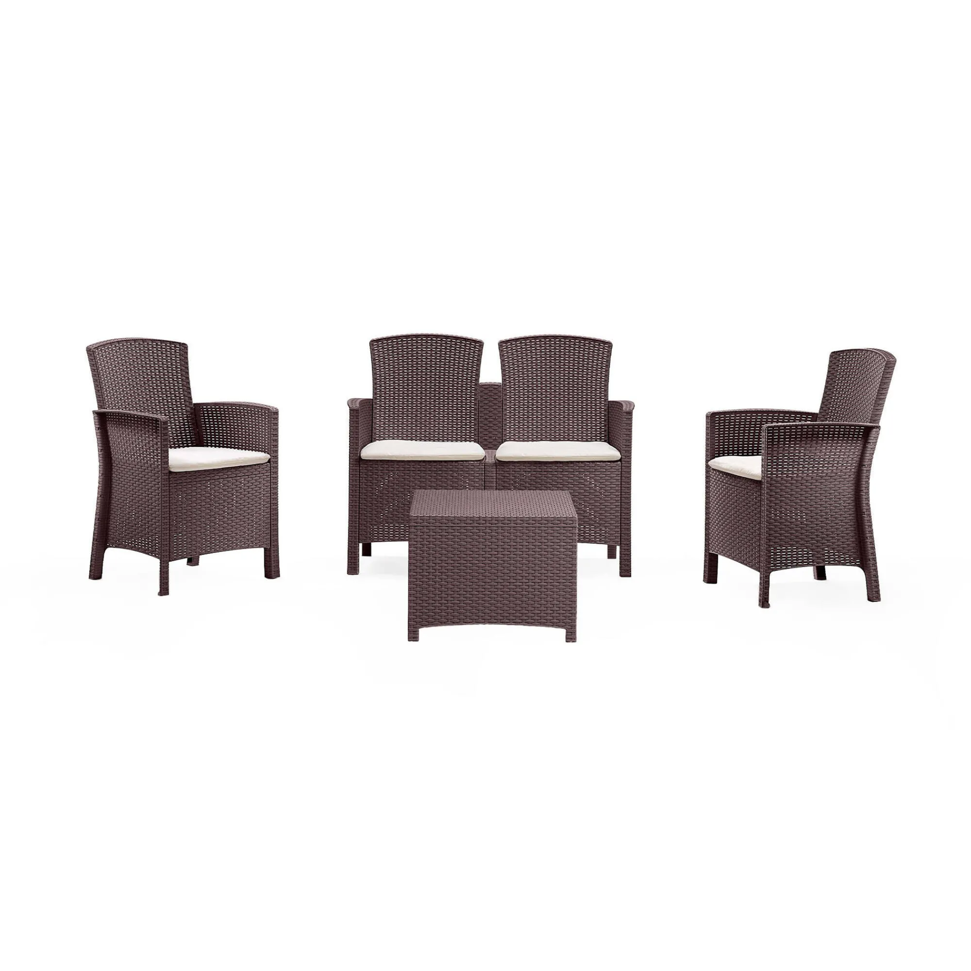 Set salotto da esterno Asiak, 100% Made in Italy,<Dmora Cheap