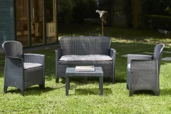 Set salotto da esterno Debois, 100% Made in Italy,<Dmora Fashion