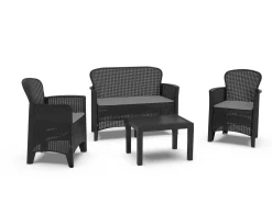 Set salotto da esterno Debois, 100% Made in Italy,<Dmora Fashion