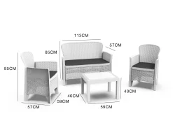 Set salotto da esterno Debois, 100% Made in Italy,<Dmora Best Sale