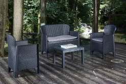 Set salotto da esterno Debois, 100% Made in Italy,<Dmora Fashion