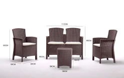 Set salotto da esterno Dkresi, 100% Made in Italy,<Dmora Best