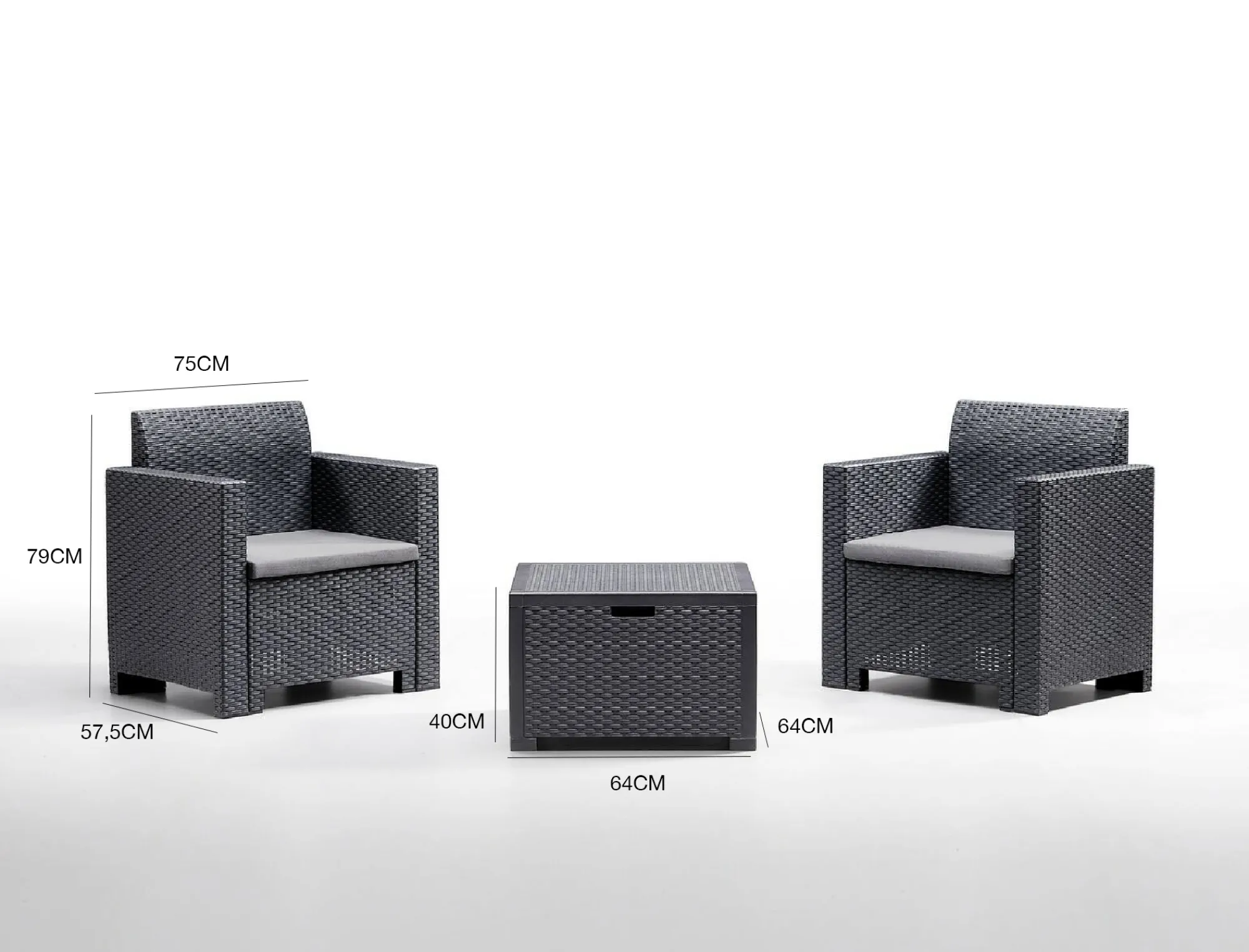 Set salotto da esterno Dkrajn, 100% Made in Italy,<Dmora New