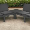 Set salotto da esterno Ermes, 100% Made in Italy,<Dmora Discount
