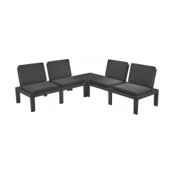Set salotto da esterno Ermes, 100% Made in Italy,<Dmora Discount