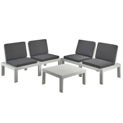 Set salotto da esterno Ermes, 100% Made in Italy,<Dmora Outlet
