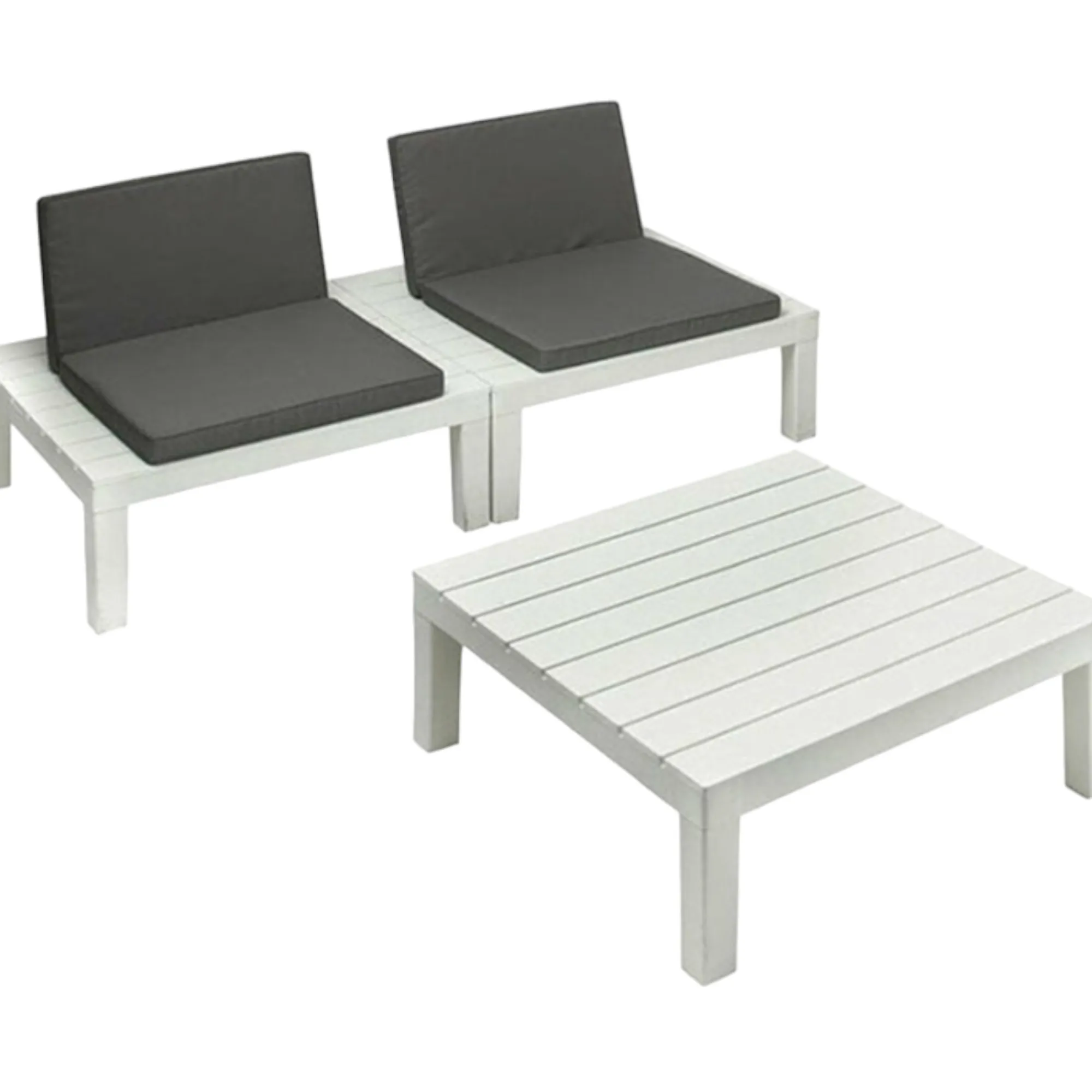 Set salotto da esterno Ermes, 100% Made in Italy,<Dmora Outlet