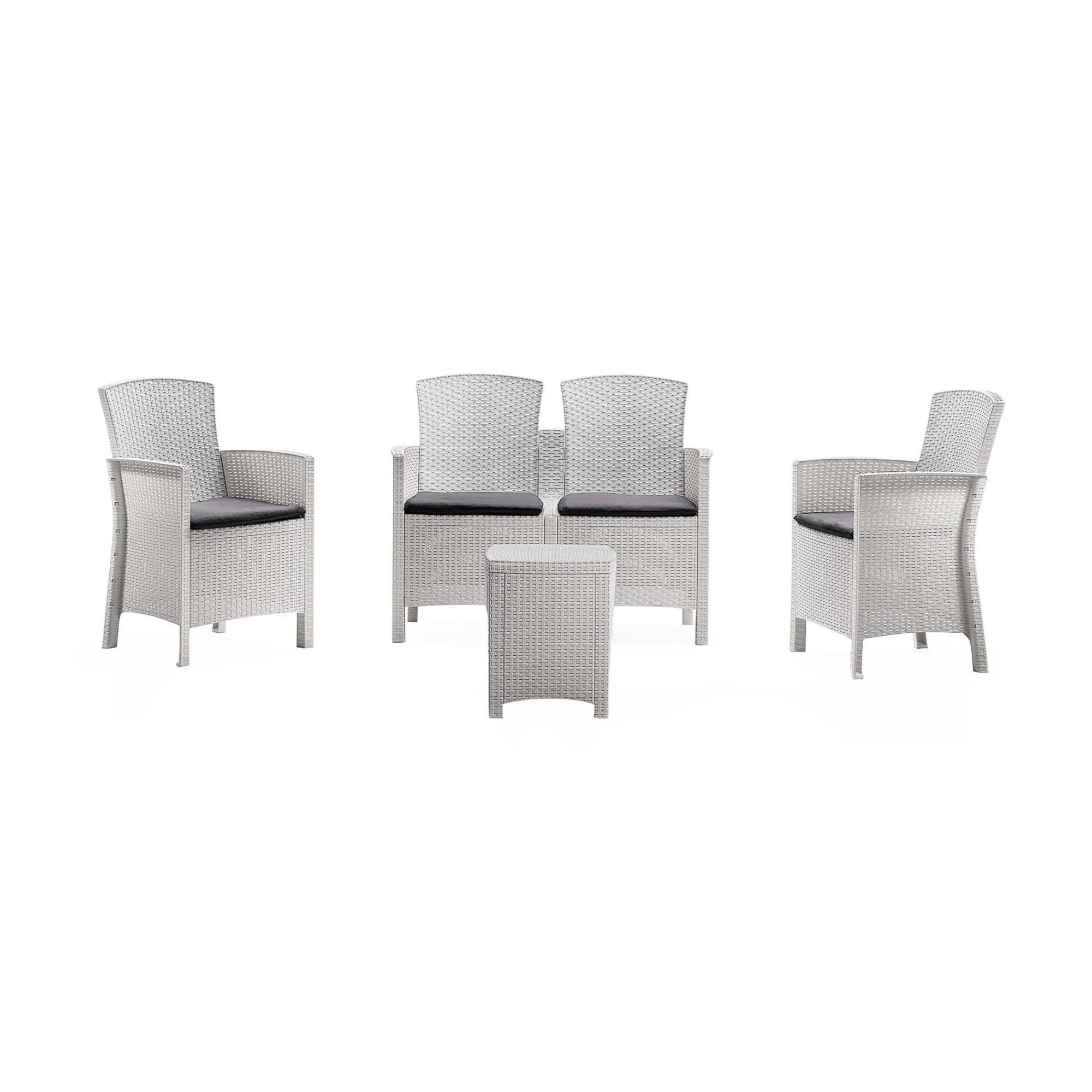 Set salotto da esterno Eustachia, 100% Made in Italy,<Dmora Online