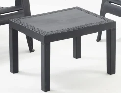 Set salotto da esterno Sassari, Set da giardino con cuscini composto da 2 poltrone, 1 divano a due posti e 1 tavolino, Salottino indoor, 100% Made in Italy, , con 8 cuscini<Dmora Best Sale