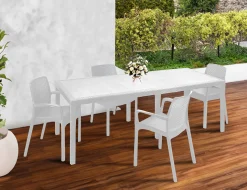 Set tavolo e sedie Arret, 100% Made in Italy,<Dmora Discount