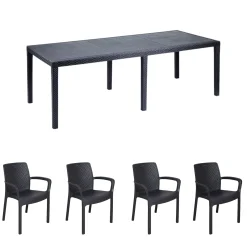 Set tavolo e sedie Arret, 100% Made in Italy,<Dmora Cheap