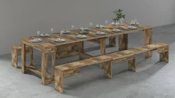 Set tavolo e sedie Auditore, 66x25h45 cm,<Dmora Hot