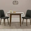Set tavolo e sedie Bee, 100x100h75 cm, Noce e Antracite<Dmora Cheap