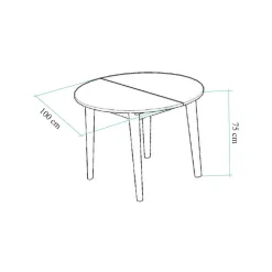 Set tavolo e sedie Bee, 100x100h75 cm, Noce e Antracite<Dmora Cheap