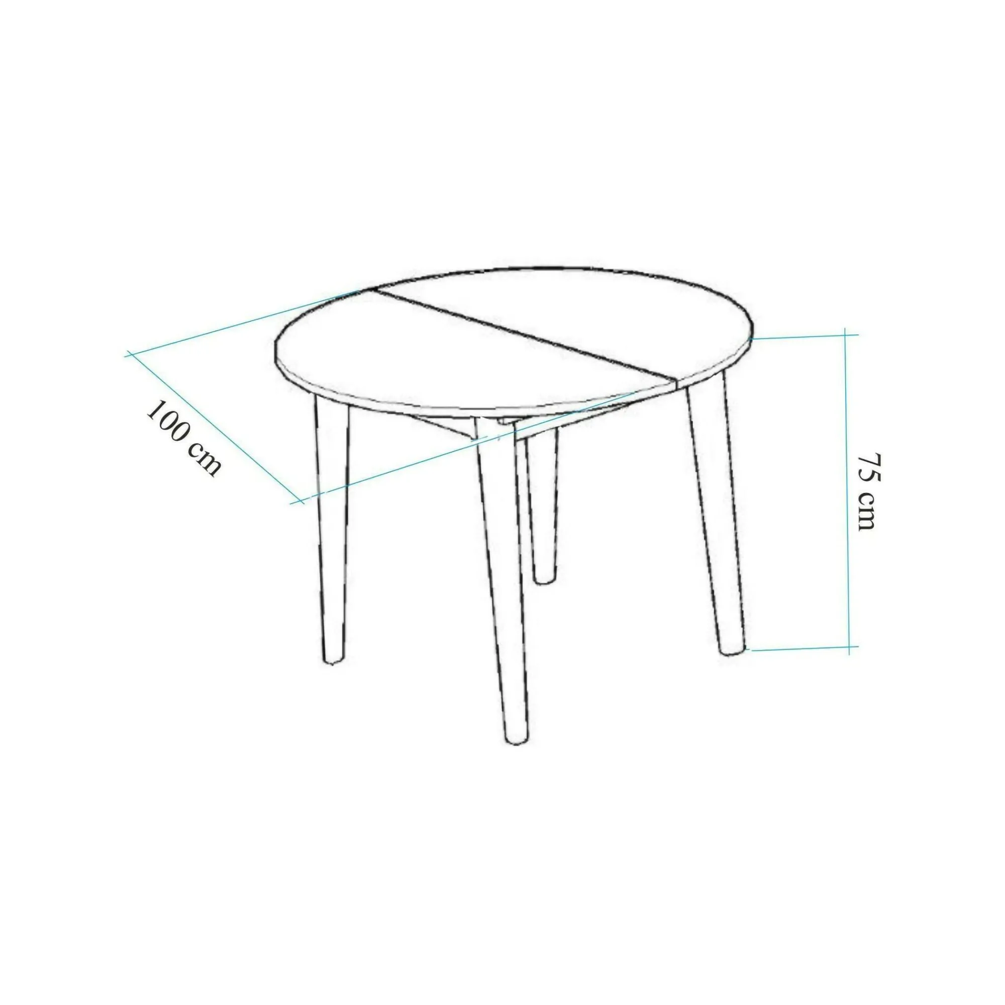 Set tavolo e sedie Bee, 100x100h75 cm, Noce e Antracite<Dmora Cheap