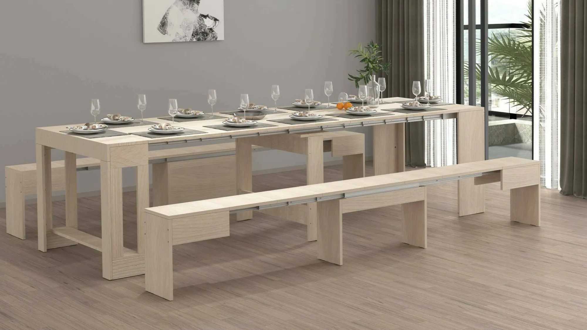 Set tavolo e sedie Dadamoni, 66x25h45 cm,<Dmora Best
