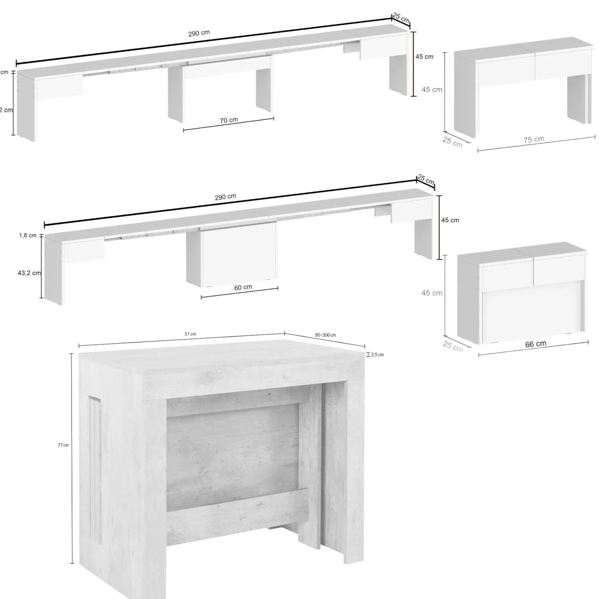 Set tavolo e sedie Dadamoni, 66x25h45 cm,<Dmora Best