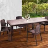 Set tavolo e sedie Dantonaz, 100% Made in Italy,<Dmora New