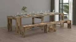 Set tavolo e sedie Dardizzon, 66x25h45 cm,<Dmora Discount