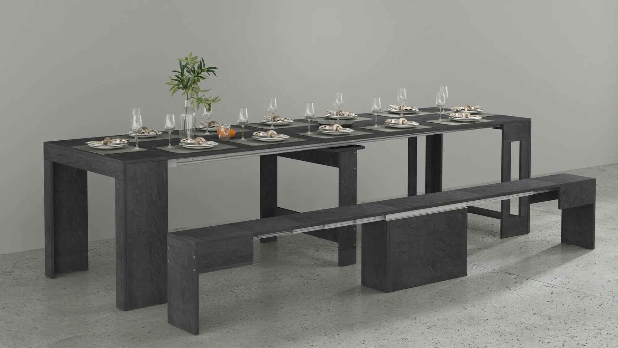 Set tavolo e sedie Dardizzon, 66x25h45 cm,<Dmora Discount