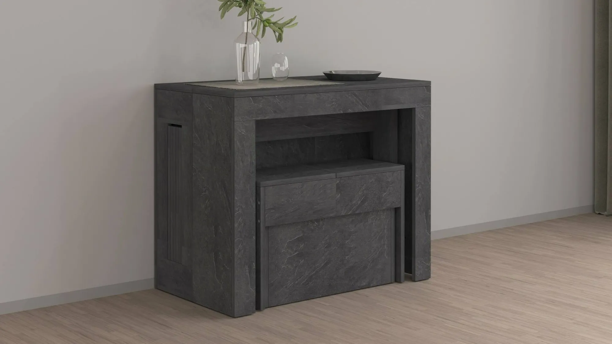Set tavolo e sedie Dardizzon, 66x25h45 cm,<Dmora Discount