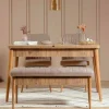 Set tavolo e sedie Dquagliat, Quercia e Cemento<Dmora Cheap