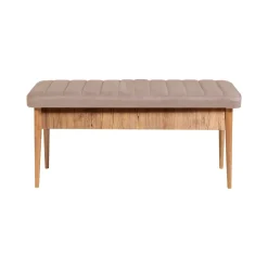 Set tavolo e sedie Dquagliat, Quercia e Cemento<Dmora Sale