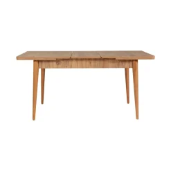 Set tavolo e sedie Dquagliat, Quercia e Cemento<Dmora Cheap